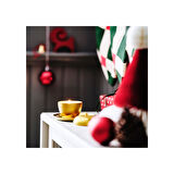 Metal kutuda kokulu mum, altın rengi, 24 saat, elma ve tarçın