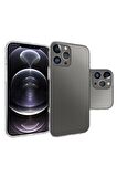 Apple iPhone 15 Pro Max ile Uyumlu Kılıf Şeffaf Esnek Silikon Telefon Kılıfı Kapak