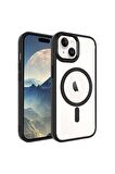 Apple iPhone 15 Plus ile Uyumlu Kılıf Wireless Şarj Özellikli Magsafe Telefon Kılıfı Kapak