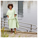 Kapüşonlu banyo pançosu, açık yeşil, 110 cm