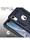 Apple iPhone 12 Pro ile Uyumlu Kılıf Tam Koruma Yüzüklü Standlı Tank Gövdeli Telefon Kılıfı Kapak