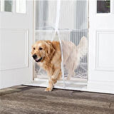 BUFFER® Pratik Manyetik Mıknatıslı Beyaz Kapı Pencere Sinekliği Tülü 90 x 210 cm