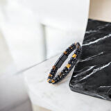  FM Kaplan Gözü Ve Oniks Doğaltaş Deri Çelik Bileklik 31832B7D29 