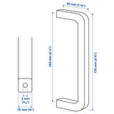 Kulp, siyah, 170 mm, 2 adet
