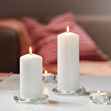 Mum tabağı, saydam cam, 11 cm