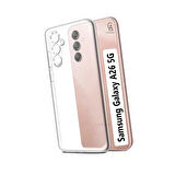 Samsung Galaxy A26 Uyumlu Kılıf Esnek Silikon Telefon Kılıfı ve Temperli Cam Ekran Koruyucu