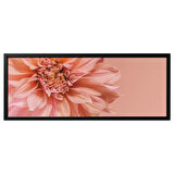 Çerçeveli resim, çok renkli, 140x56 cm, pembe çiçekler, siyah