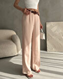 Beli Kemerli Keten Pantolon