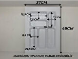 37x49 Cm. Beyaz Kaşıklık Ve Kepçelik 2'li Set (32X41 CM'E KADAR KESİLEBİLİR)
