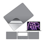 Macbook pro 13 inç 2020 m1 işlemci için 360 full kaplama koruma sticker çizilmez film kaplama UZAY GRİSİ
