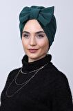 Dolgulu Fiyonklu Çift Yönlü Bone Petrol Yeşili - Petrol