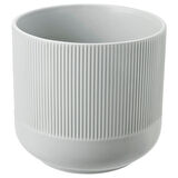 Seramik saksı, gri, 15 cm