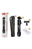 Neepho Np-8810 150 Cm Tripod Bluetooth Kumandalı Profesyonel Telefon Kamera Tutucu Çantalı Tripot