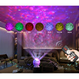 Çatlak Dinozor Yumurtası Tasarımlı Projektörlü Gece Lambası Bluetooth Özellikli 