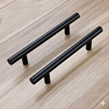 10 ADET Keijo SİYAH 96mm Paslanmaz Kulp (mobilya, dolap kulbu, kulp modeli)