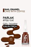 Flormar Klasik Parlak Bitişli Yüksek Pigmentli Oje - Nail Enamel -537 Cake Wıth Coffee- 8682536047807