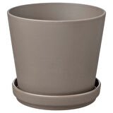 Toprak saksı, gri-kahverengi, 15 cm, iç/dış mekan