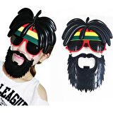 Rasta Peruklu Bob Marley Parti Gözlüğü