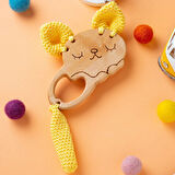 Hobi Baby Araba Figürlü Organik Ahşap Diş Kaşıyıcı