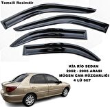 Kia Rio Sedan Mügen Cam Rüzgarlığı 2002 - 2005 Arası 4 Lü Set Cam Rüzgarlığı