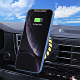 Magsafe hızlı şarj destekli Rbg ışıklı araba için havalandırma telefon tutucu araç içi tutucu