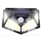 Solar Hareket Sensörlü Duvar Lambası 100 Led 