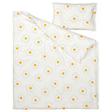 Bebek nevresim takımı, beyaz-sarı, 60x120 cm