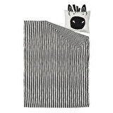 Çocuk nevresim takımı, siyah-beyaz, 150x200/50x60 cm