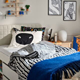 Çocuk nevresim takımı, siyah-beyaz, 150x200/50x60 cm