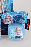 DEKOMUS LİSANSLI ELSA FROZEN OKUL ÇANTASI,KALEM ÇANTASI,BESLENME ÇANTASI,BESLENME KABI VE 500 ML MATARA OKUL SETİ