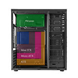 VENTO TA-K62 750W 1X80MM FAN USB 3.0 MIDI TOWER SİYAH KASA