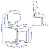 Ahşap sandalye, sarı-huş