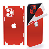 Apple İphone 14 full kaplama koruma sticker kılıfsız kullanım çizilme önleyici KIRMIZI