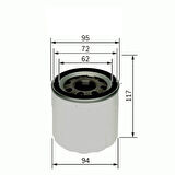 YAĞ FİLTRESİ HYUNDAI STAREX 2.5L D4BH. 4D56 TC TCI 1996-2008 2.5L D4CB CRDI 02- / H-1 2.5L LIBERO 04- / KIA BONGO K2500 2.5L D4BH TCI 04- 2.9L CRDI K2900 08- / SORENTO 2.5L CRDI D4CB 02- KISA TİP 263104A000 263104A010