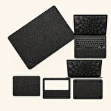 Macbook pro 16 inç 360 kaplama koruma sticker çizilmez film kaplama m1 m2 m3 m4 İşlemciler SİYAH SİMLİ