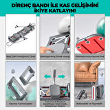 RELAXUS Çok Fonksiyonlu Akıllı Şınav Egzersiz Tahtası Direnç Lastik Bandı Katlanabilir Taşınabilir Çok Yönlü Antrenman Sistemi