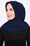Pratik Pullu Hijab Lacivert - Lacivert