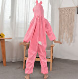 Çocuk Tavşan Kostümü Pembe Renk 2-3 Yaş 80 cm