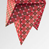 Abajur başlığı, pembe-yeşil, 48 cm