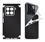 Xiaomi Redmi note 14 için uyumlu 360 full arka kaplama koruma sticker kılıfsız kullanım- MAT SİYAH