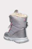 Kız Çocuk Su İtici Cırtlı Akıllıı Bağcıklı Kürklü Kar Botu GRİ