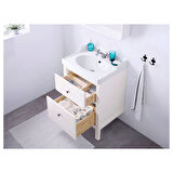 Lavabo dolabı kombinasyonu, beyaz, 62x49x95 cm, RUNSKAR batarya