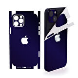 Apple İphone 14 pro max full kaplama koruma sticker kılıfsız kullanım çizilme önleyici DERİN MAVİ
