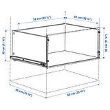 Ön panelsiz çekmece, beyaz, 30x60 cm
