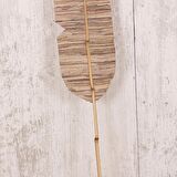Japandi, İskandinav Dekoratif Bambu Rattan Saksı Süsü Su Sümbülü Yelpaze Duvar Dekoru 2 li 17x200cm