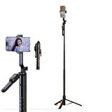 Uzaktan kumandalı 3 ayak trippod selfie çubuğu sabitleyici titreşim emici canlı yayın, çekim için