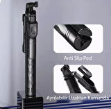 Uzaktan kumandalı 3 ayak trippod selfie çubuğu sabitleyici titreşim emici canlı yayın, çekim için