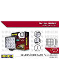 CALISMA LAMBASI 16 LEDLI KARE ECO SERI 27-22W 12V 24V