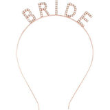 Rose Gold Bekarlığa Veda Kristal Taş Bride Tacı