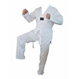 Baskısız Taekwondo Elbisesi - Baskısız Acemi Dobok, Beyaz Yaka Taekwondo Elbisesi, Dobok